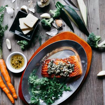 Garlic Salmon.